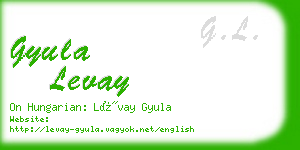 gyula levay business card